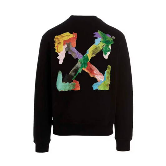 Poleron Off-White Brush Arrow Skate Crewneck Black - XXL