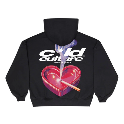 Poleron Cold Culture Heart Ashtray Black