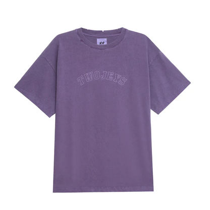 Polera Twojeys Pigment Dyed Purple Varsity