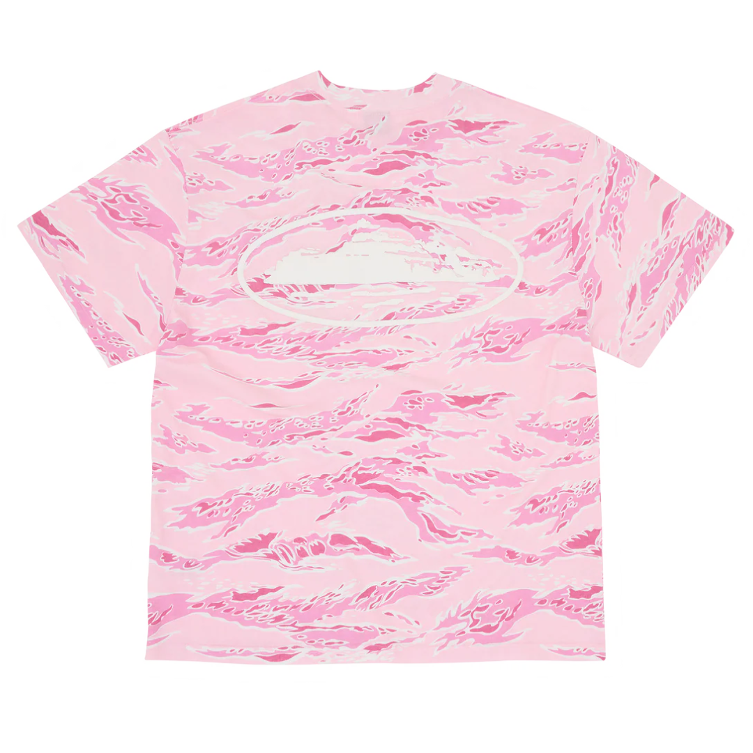 Polera Corteiz Island Puff Print Pink Tiger Camo