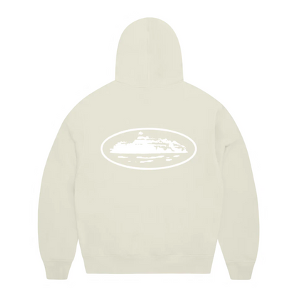 Poleron Corteiz Island Puff Print Zip Off White