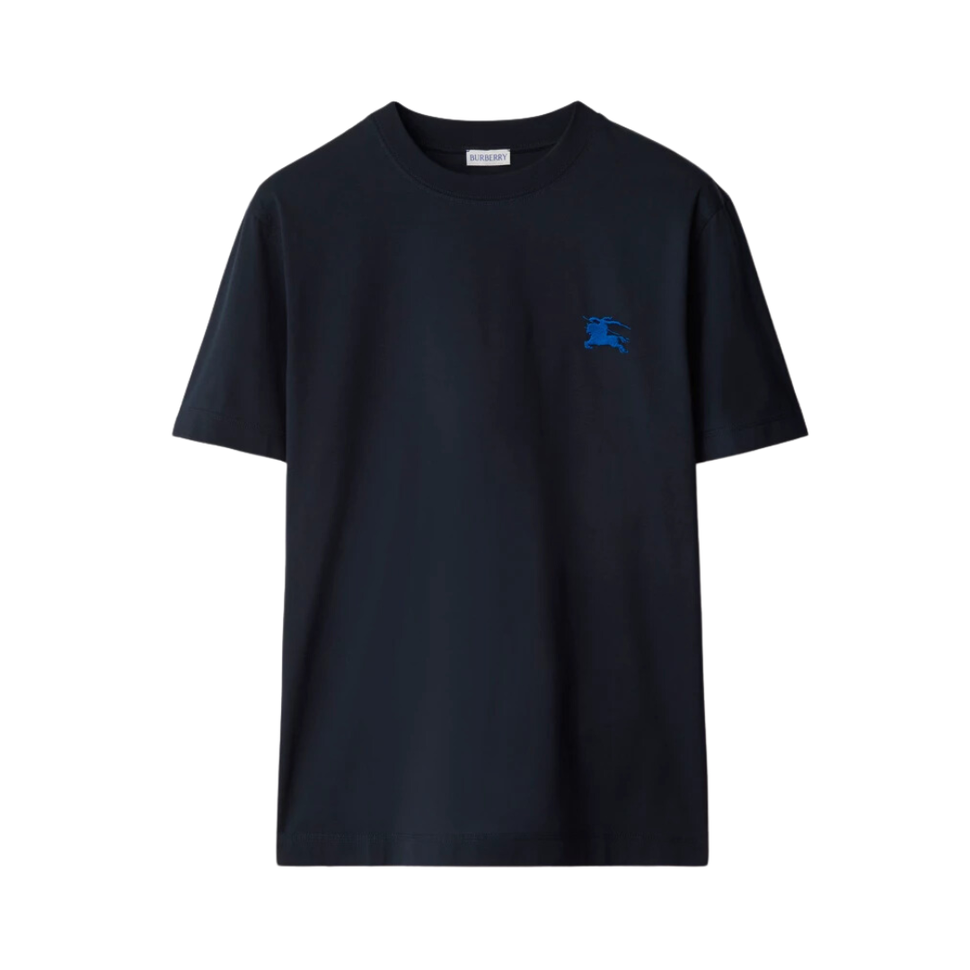 Polera Burberry Embroidery Small Logo Black