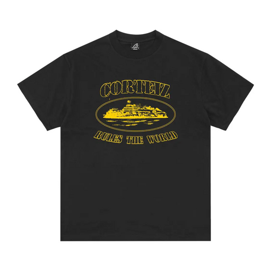 Polera Corteiz OG Alcatraz Black/Yellow
