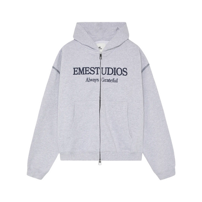 Poleron Eme Studios Capri Heather Grey Full Zip