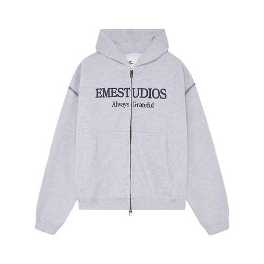 Poleron Eme Studios Capri Heather Grey Full Zip