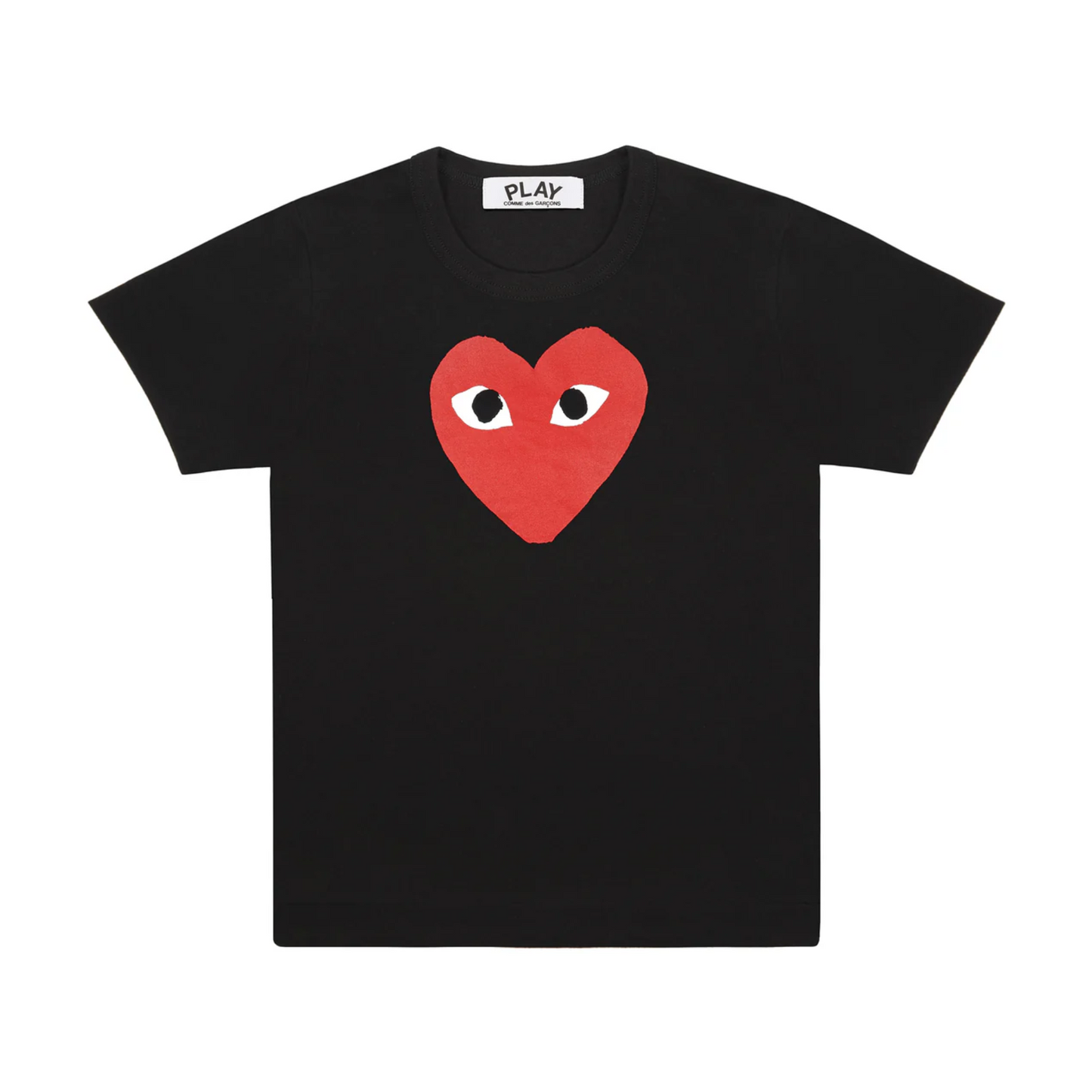 Polera CdG Play Red Heart Black