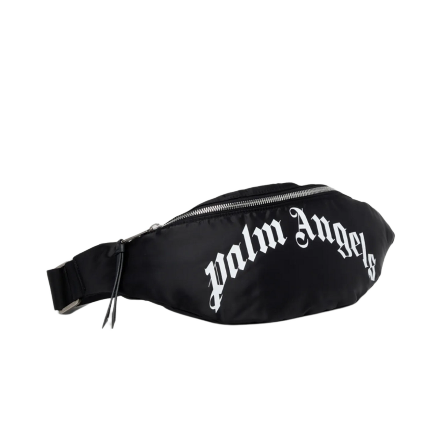 Palm Angels Curved Logo Fannypack Black White