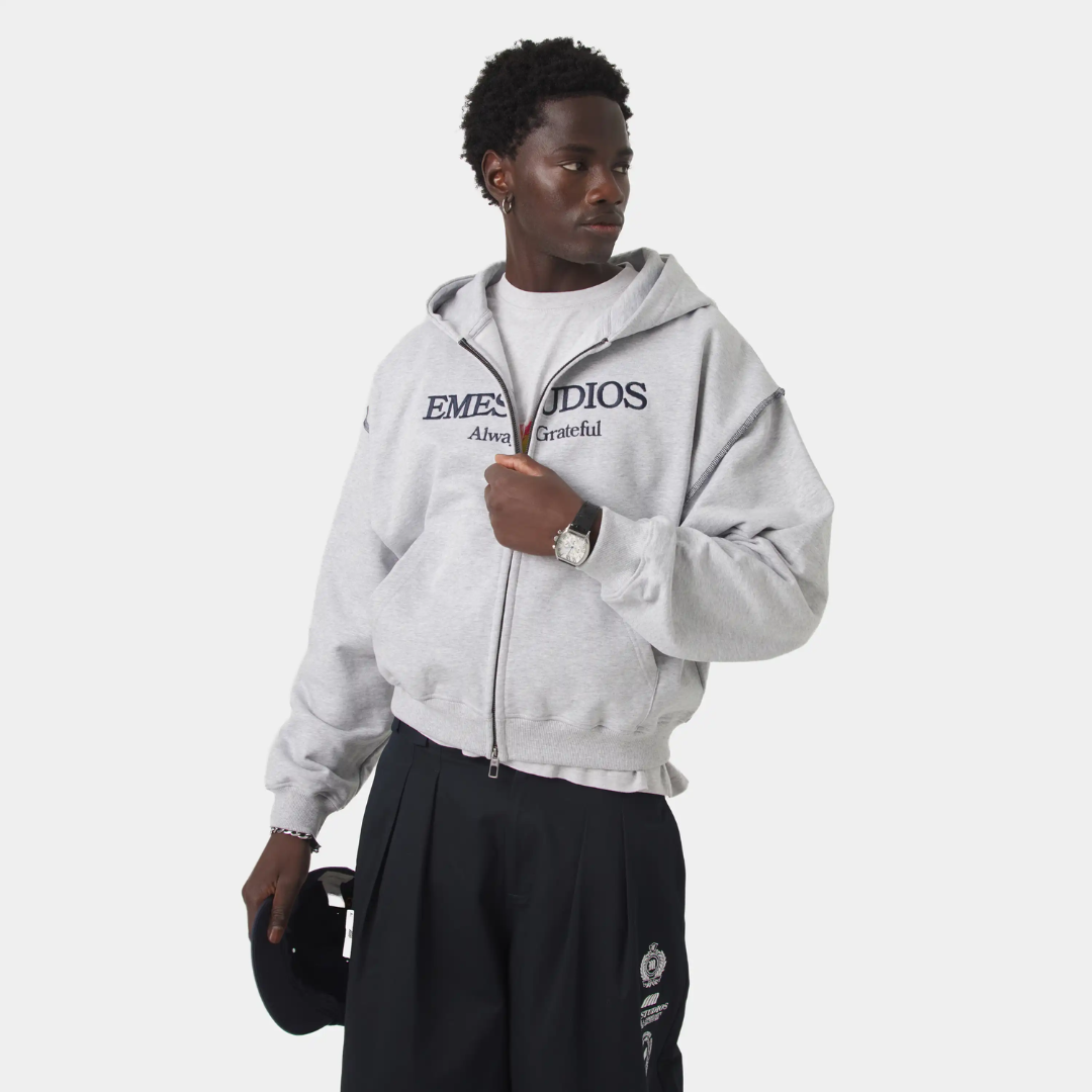 Poleron Eme Studios Capri Heather Grey Full Zip