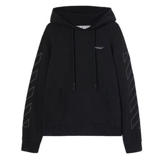 Poleron Off-white Diag Outline Slim Negro