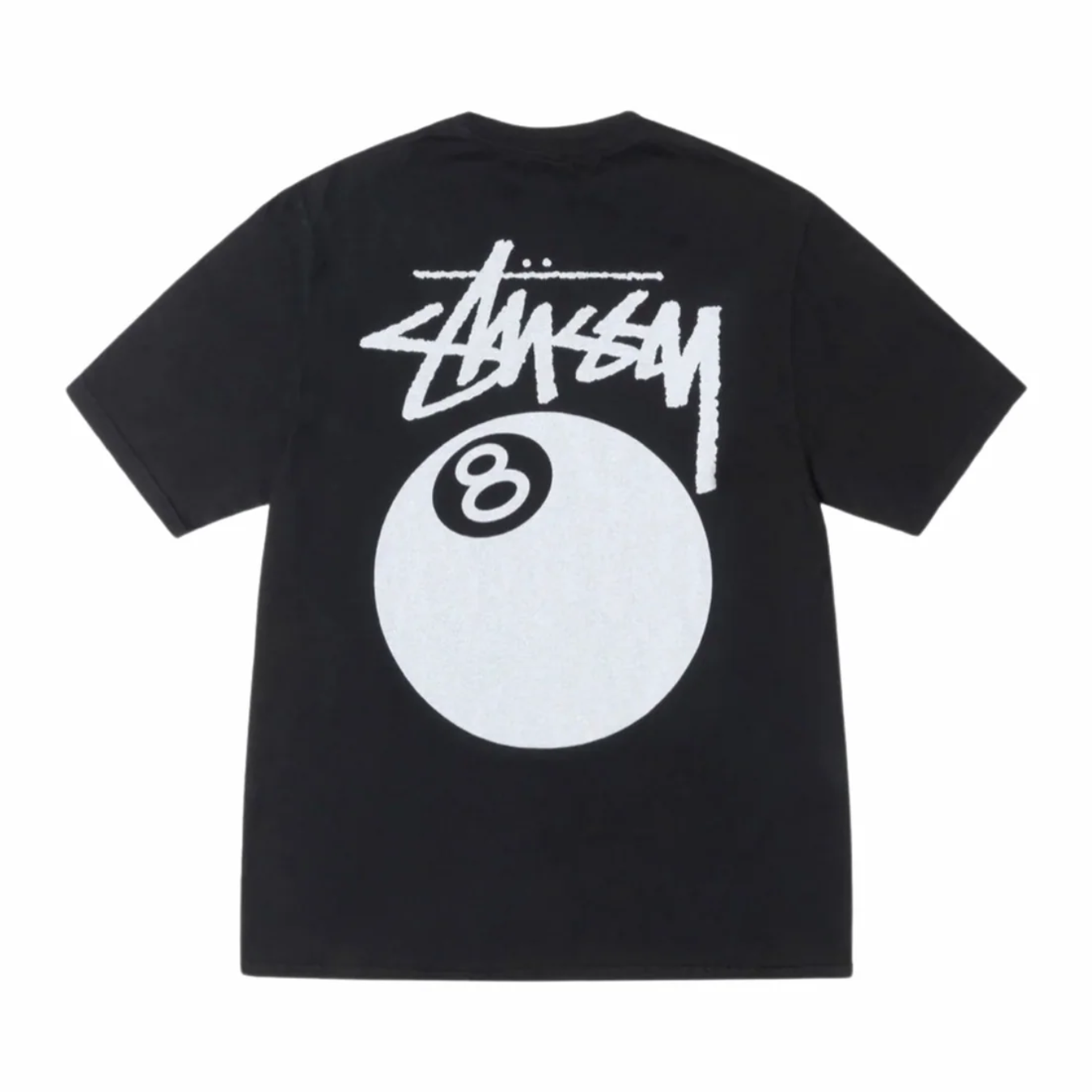 Polera Stussy 8 Ball Pig Dyed Black