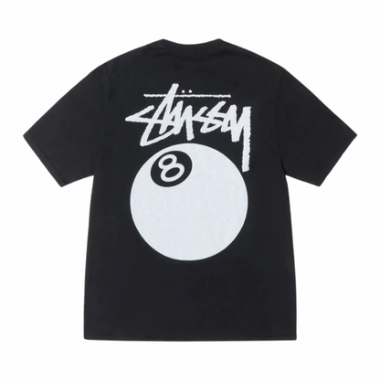 Polera Stussy 8 Ball Pig Dyed Black