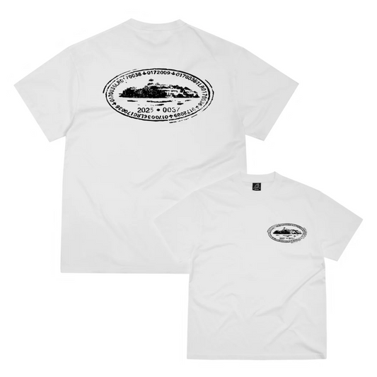 Polera Corteiz Island Stamp White