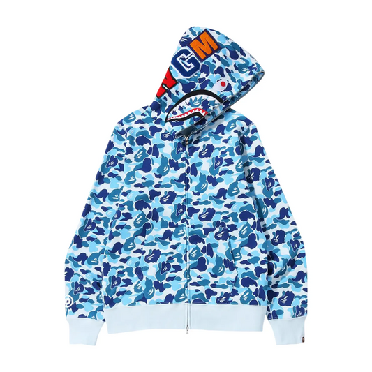 Poleron BAPE ABC Camo Shark Full Zip Blue