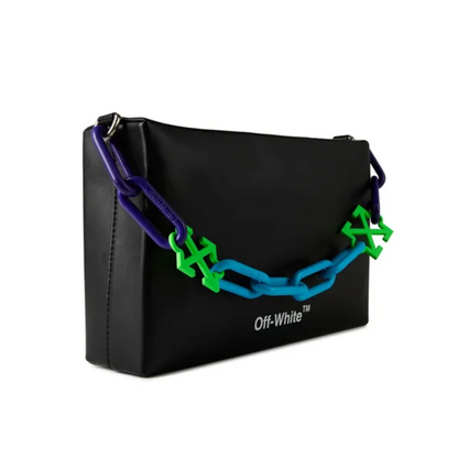 Cartera Off-White Block Pouch Met Black/White
