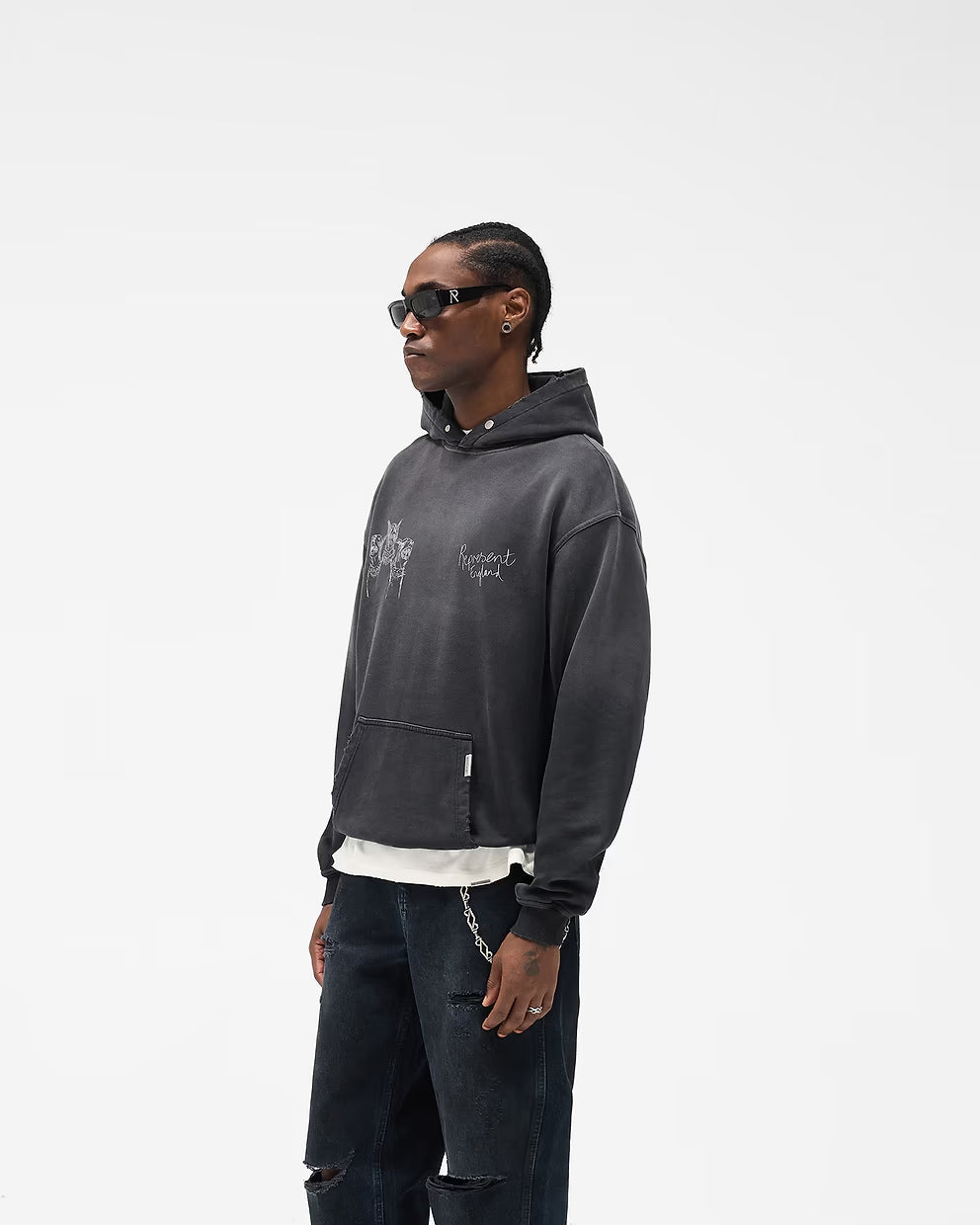 Poleron Represent Hand Drawn Thoroughbred Aged Black