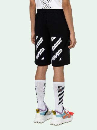 Off-White Airport Tape Sweatshort Black/Multicolor - L