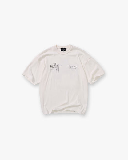 Polera Represent Hand Drawn Thoroughbred Flat White