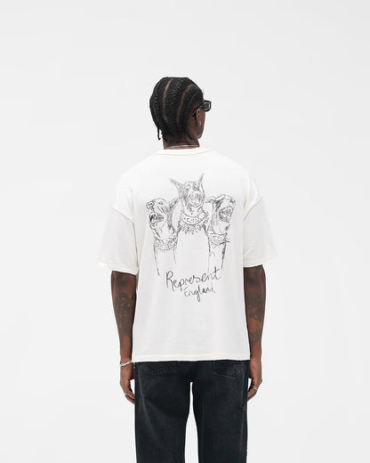 Polera Represent Hand Drawn Thoroughbred Flat White